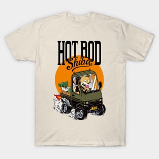 Hot rod Shiba (military khaki) T-Shirt